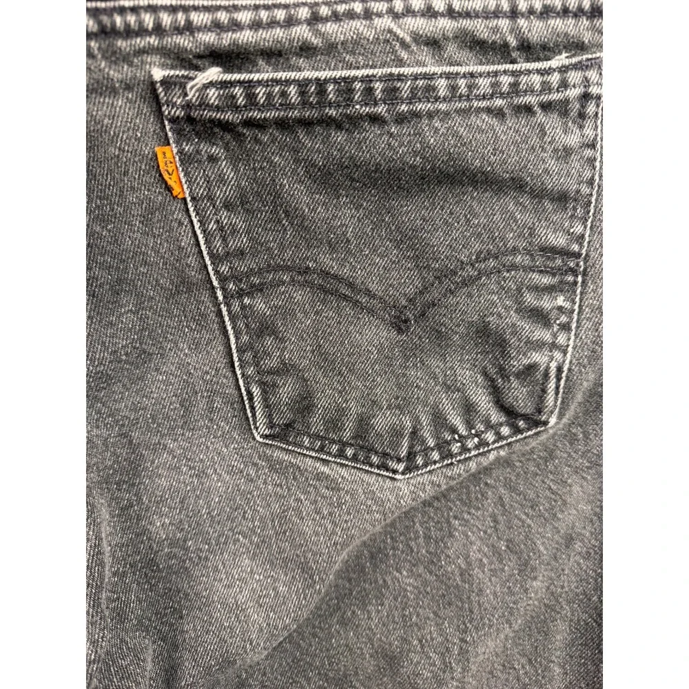 Levi's‎ 550 Relaxed Fit Tapered Leg Jeans Mens 36x32 Black Orange Tab Vintage